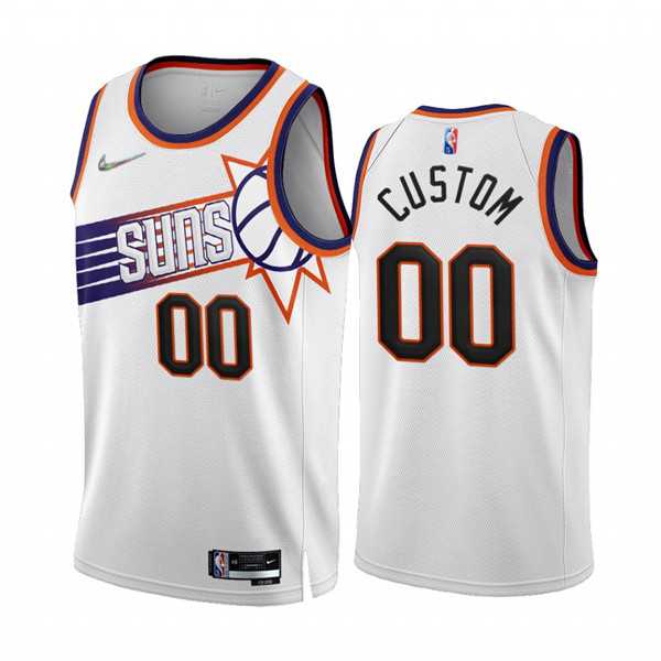 Men & Youth Customized Phoenix Suns Active Player 2022-23 White 75th Anniversary Association Edition Stitched Jersey